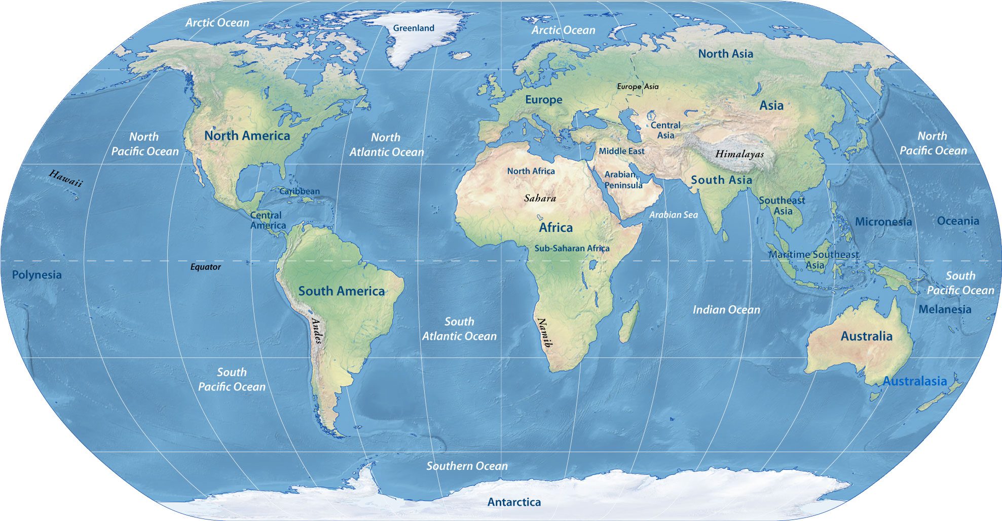 The Continents Major Oceans Of The World Quizizz