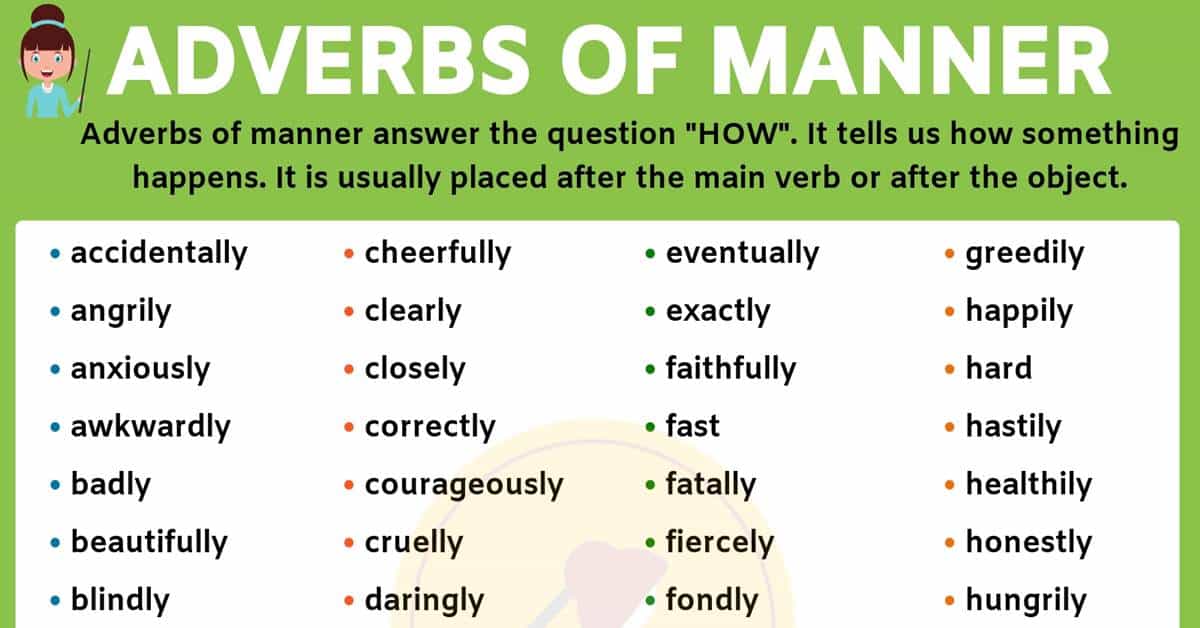 Adverb pdf. Adverbs of manner. Adverbs of manner в английском языке. Adverbs исключения. Adverbs of manner правила.