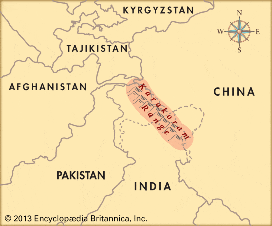 Карта горы каракорум