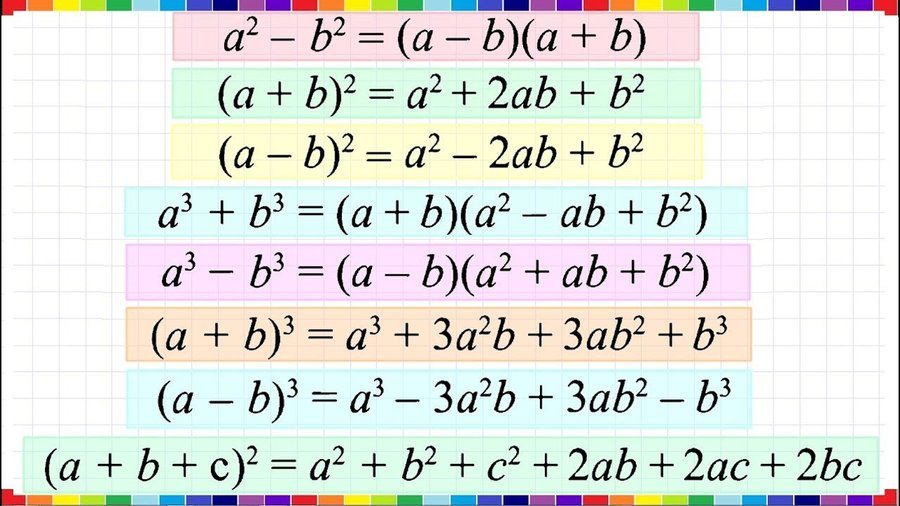 Умножение квадратов. Формула сокращенного умножения Куба. Формулы сокращенного умножения ОГЭ. A3+b3 формула сумма кубов. Формула сокращённого умножения квадрат трёх слогаемых.