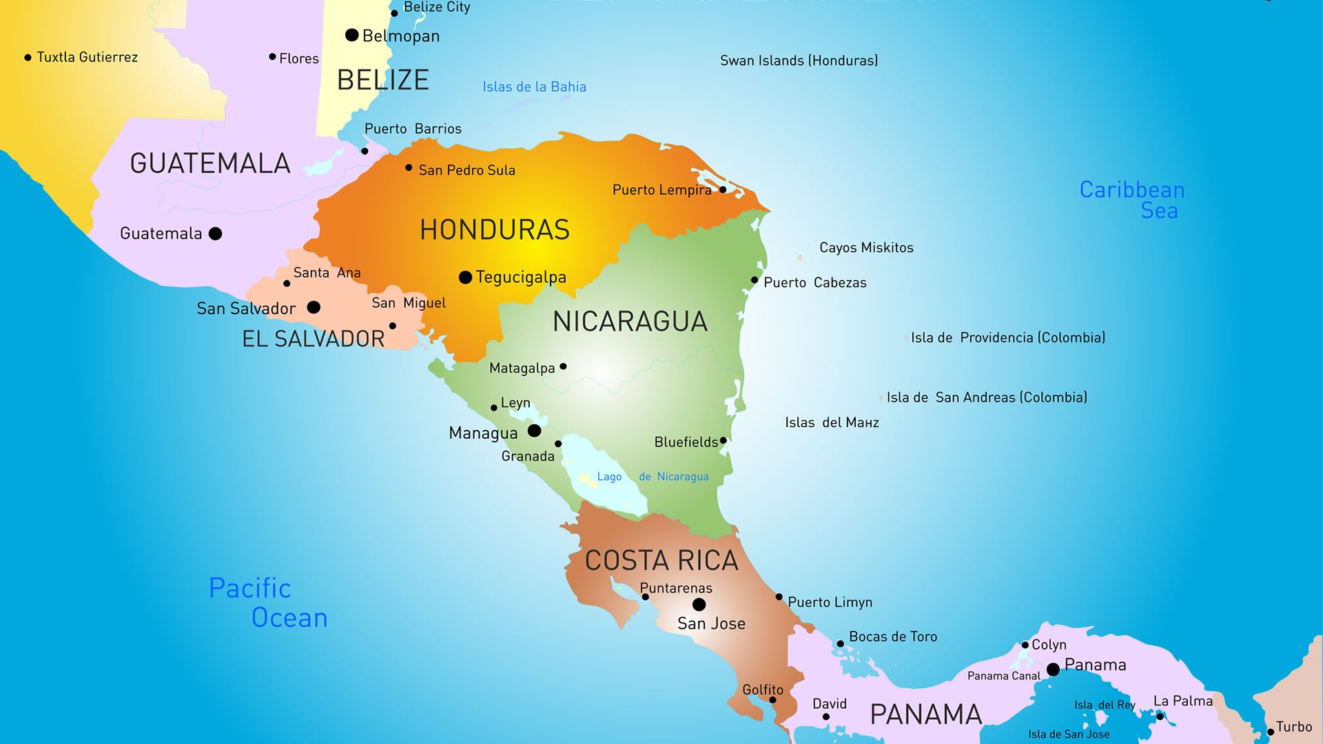 Покажи на карте никарагуа. Карта Никарагуа географическая. Никарагуа политическая карта. Карта Южной Америки Никарагуа на карте.