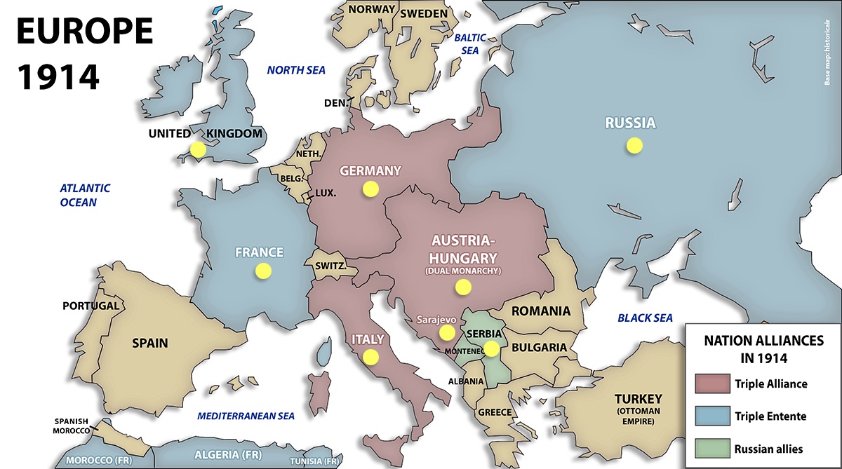 Политическая карта европы в 1914