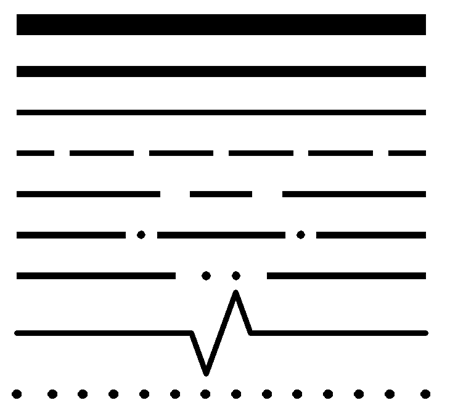 Type lines. Types of lines. Engine lines. Line Standard. Join line Type.