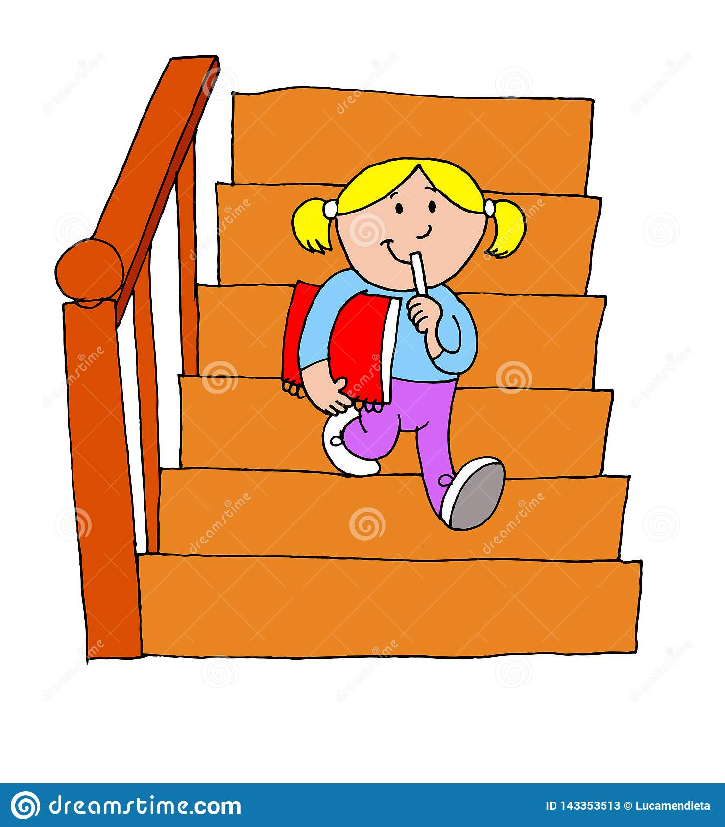 Человек спускается с лестницы рисунок