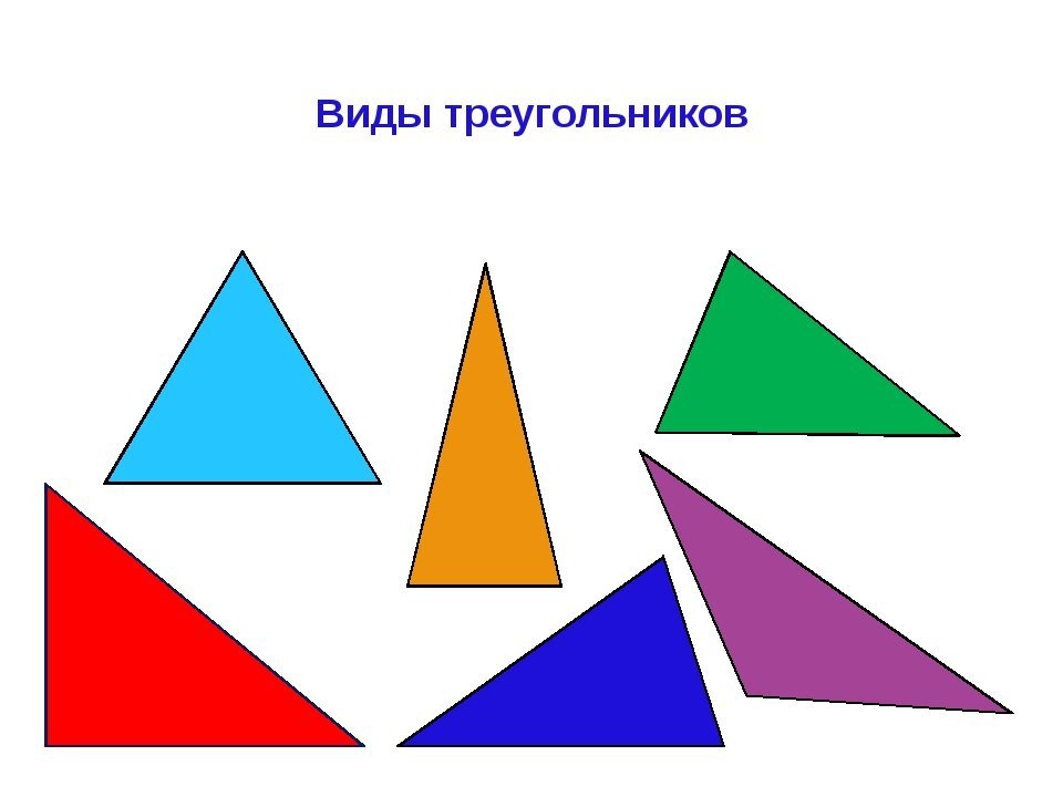 Все виды треугольников картинки для дошкольников