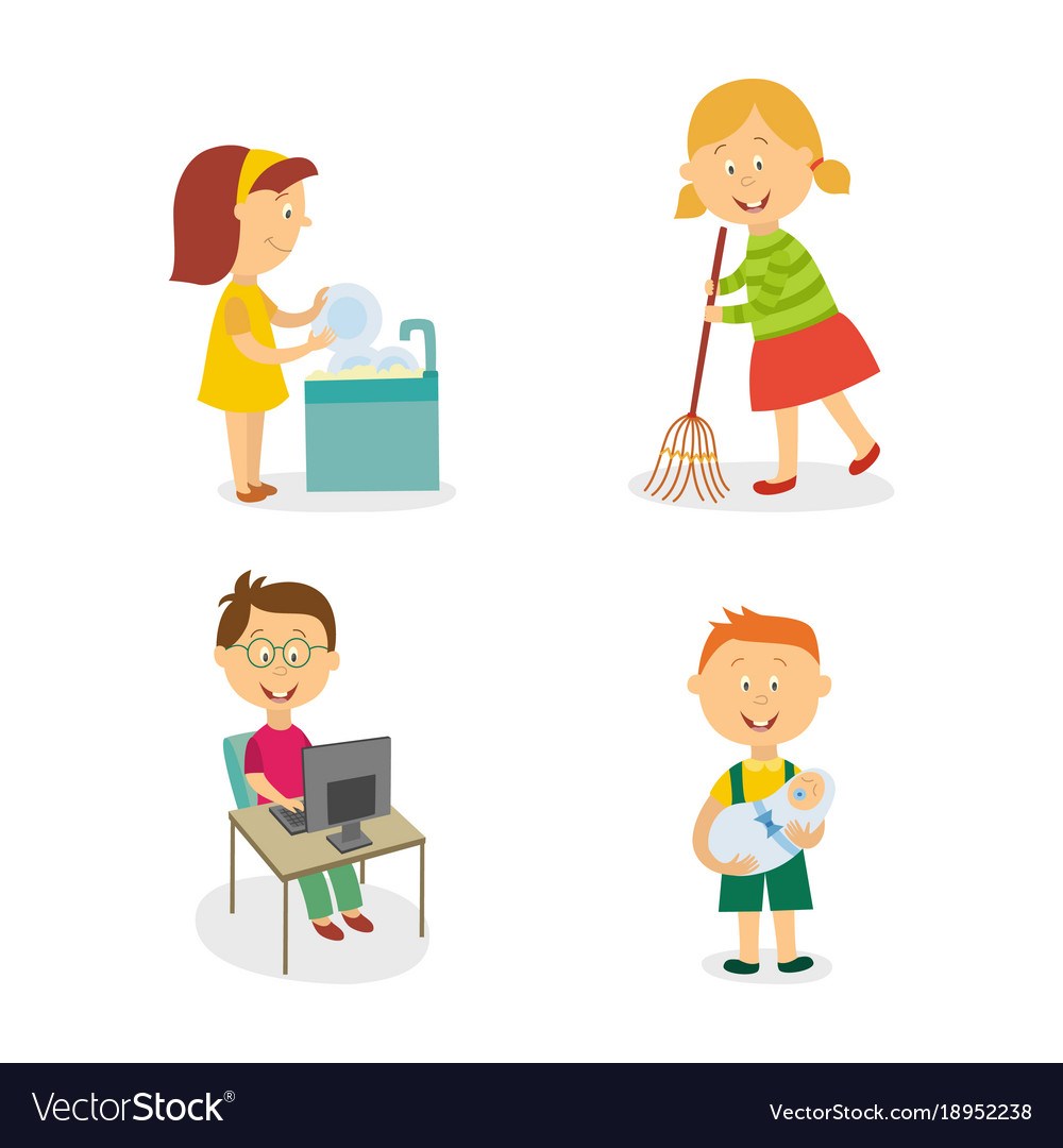 Домашние обязанности картинки для дошкольников