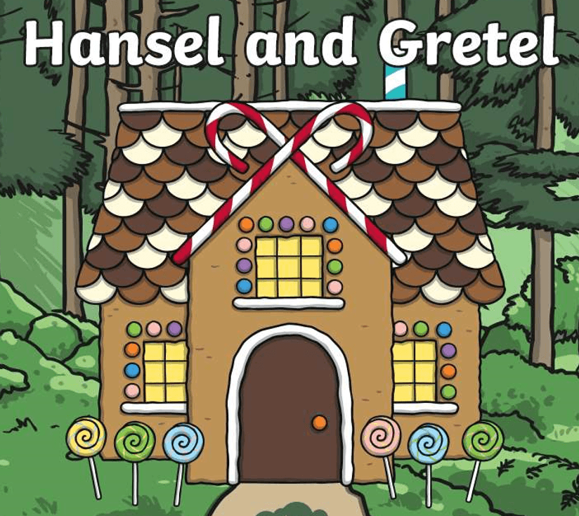 Гензель и Гретель стоят у дома. Why the Museum has read Hansel and Gretel. Once upon a time, a little Mouse story.