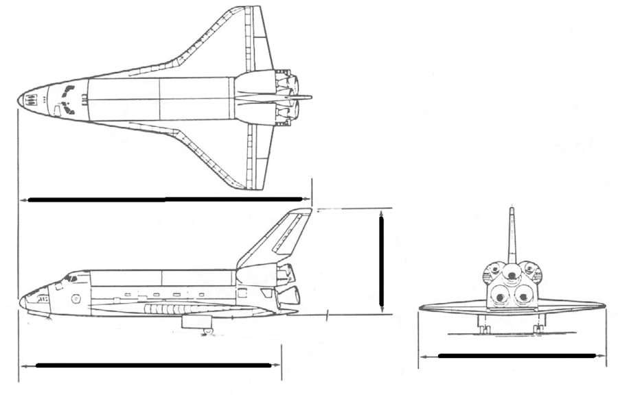 Спейс шаттл чертеж