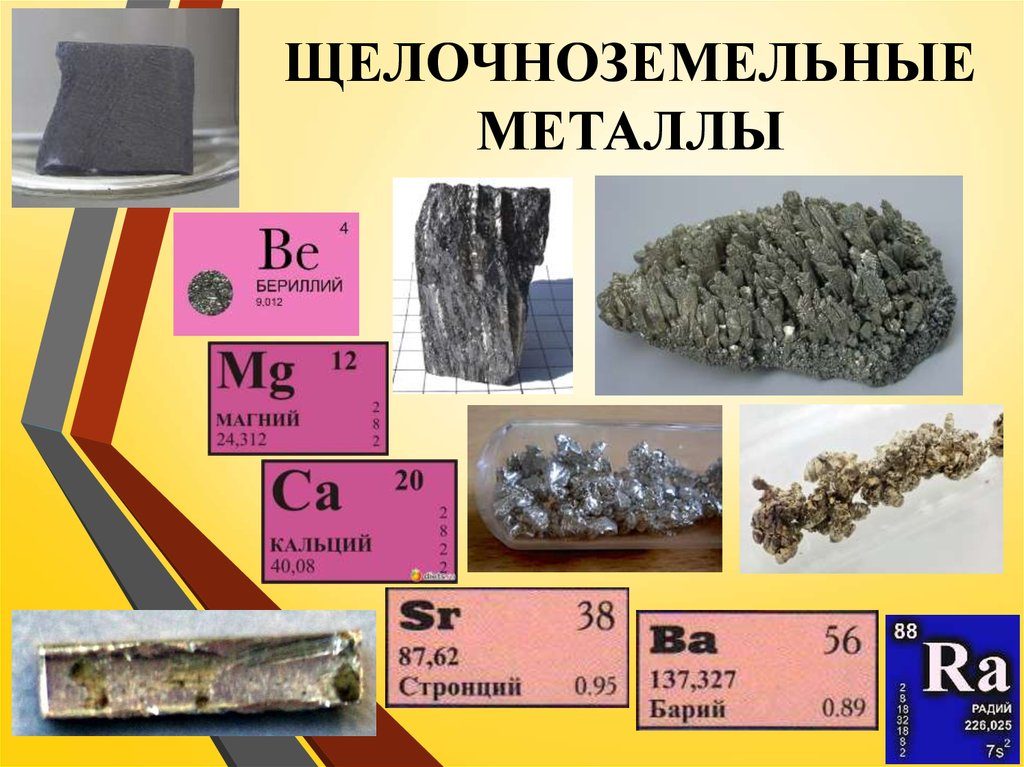 Применение щелочноземельных металлов схема