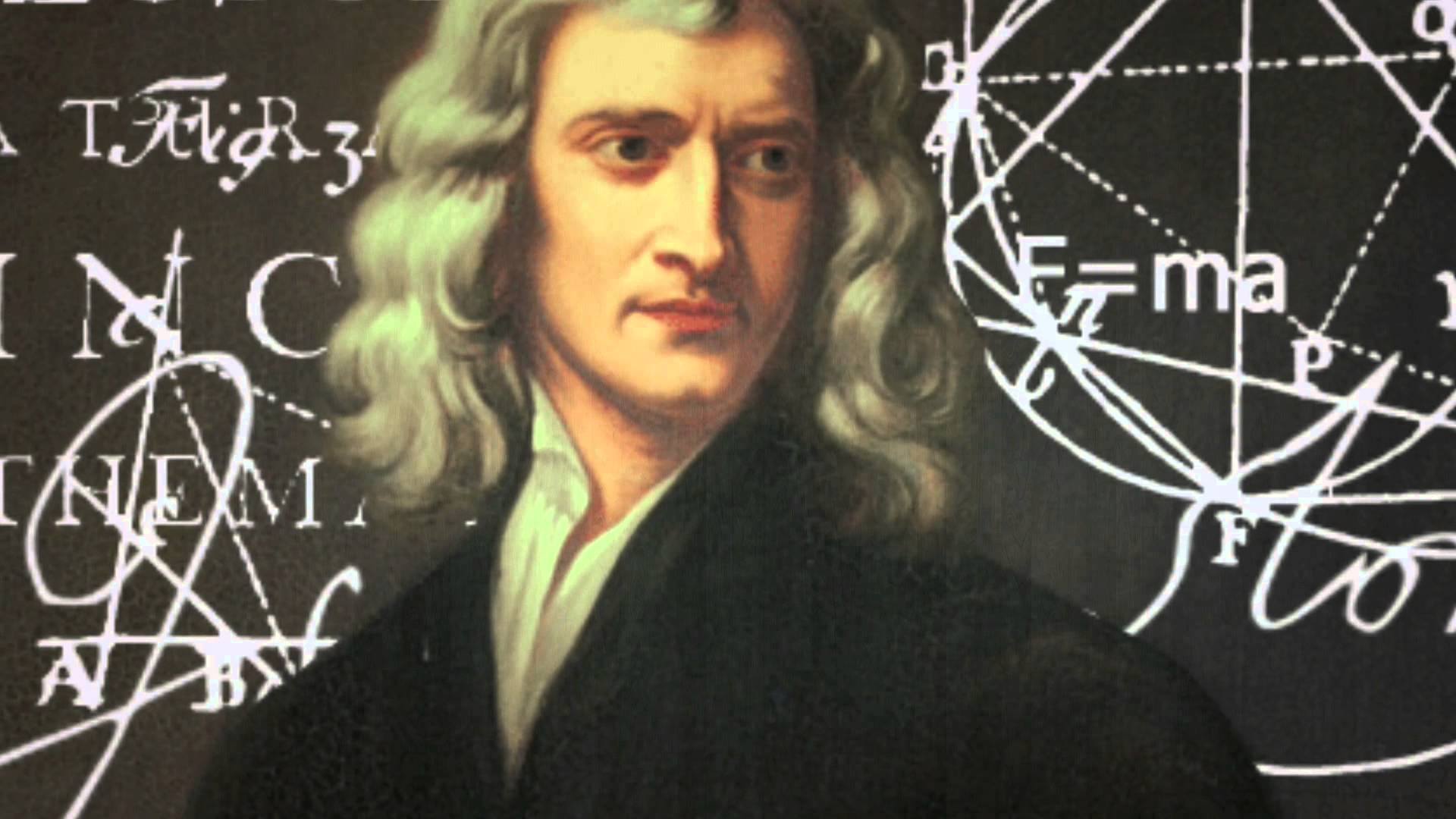 Знак ньютона. Ньютон портрет.