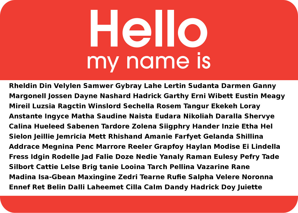 I name. Nedie. Meagy. Lertin.