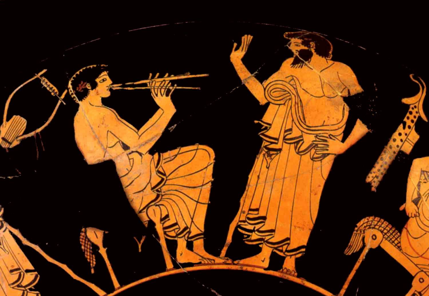 Греческая вазопись музыканты