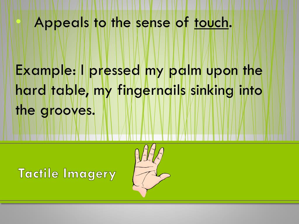 tactile imagery in literature