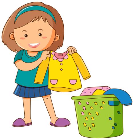 wearing clean clothes clipart