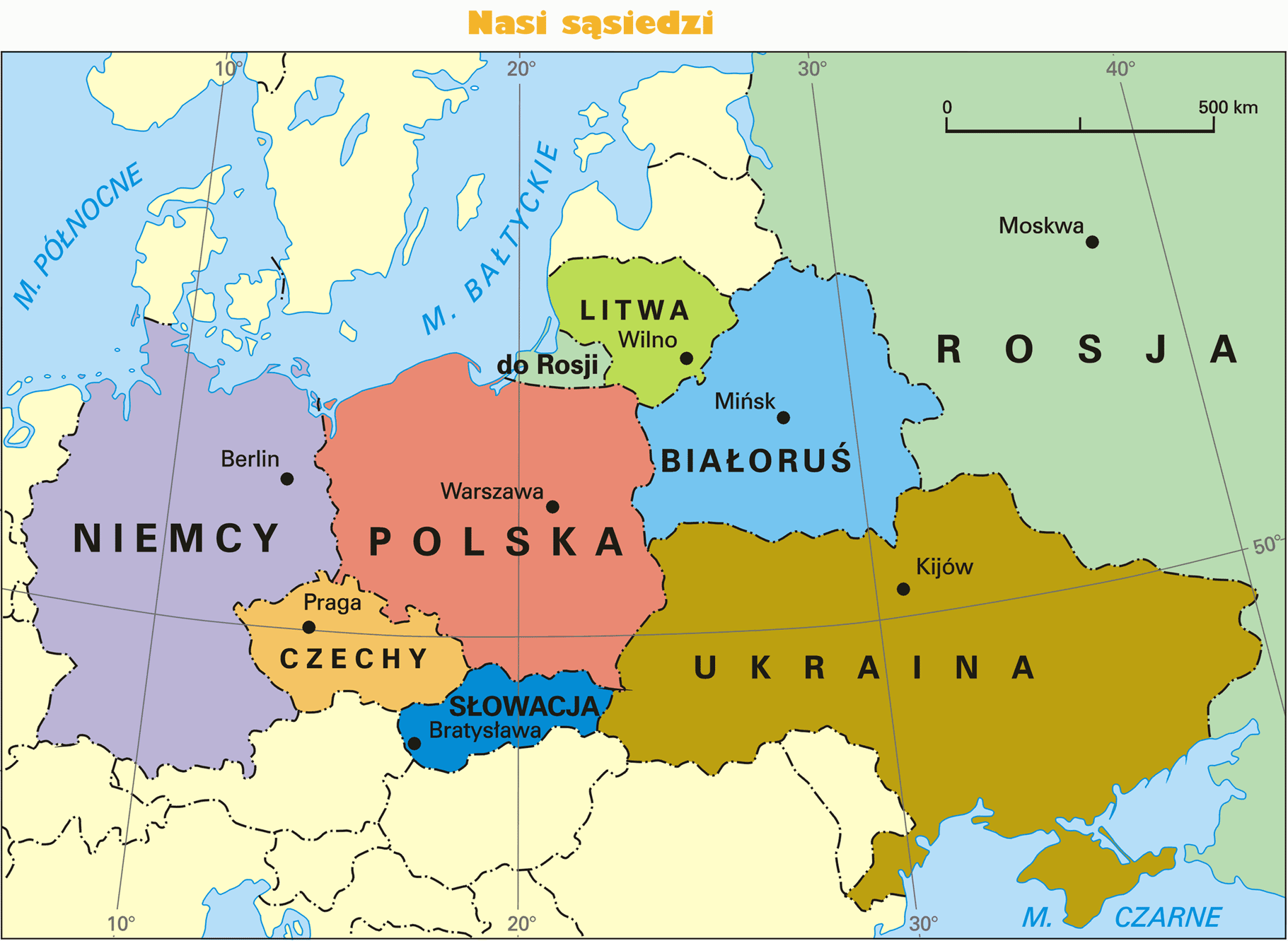 Sąsiedzi Polski Mapa Do Druku Sąsiedzi Polski | Topography Quiz - Quizizz