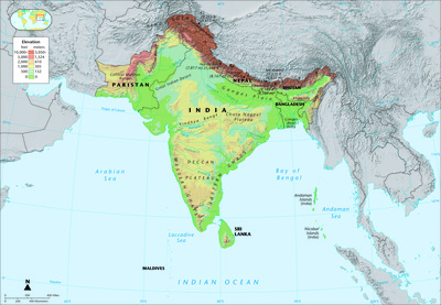 physical map of ancient india