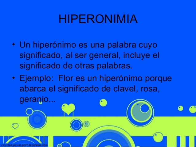 HIPERÓNIMOS, HIPÓNIMOS Y COHIPÓNIMOS | Education - Quizizz
