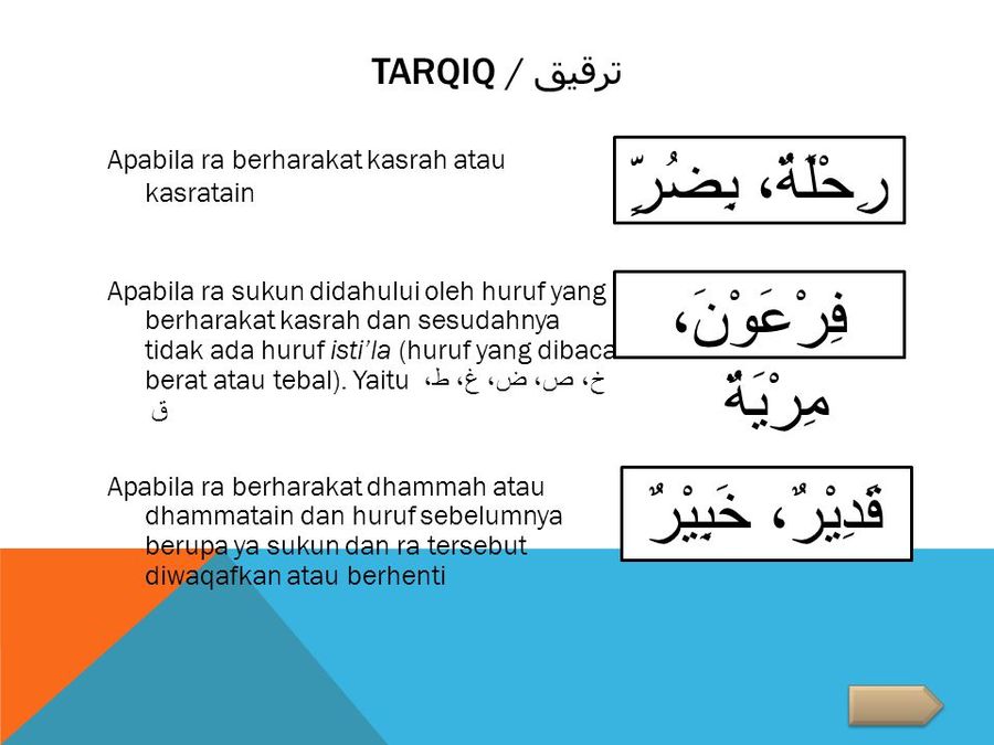 Ra tarqiq dan contohnya