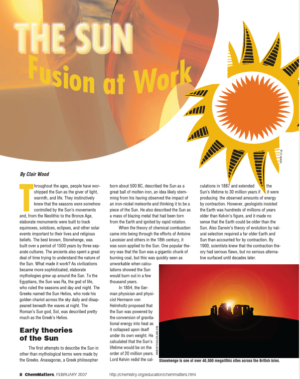 The Sun's Energy