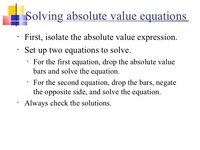 absolute value equations functions and inequalities Flashcards - Quizizz