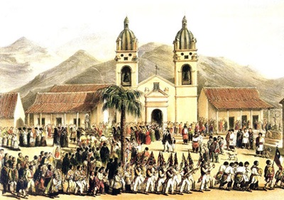 La iglesia católica en la época colonial