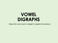 Vowel Digraphs Flashcards - Quizizz