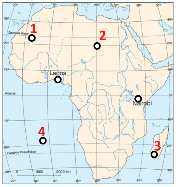 szerokość i długość geograficzna - Klasa 3 - Quiz