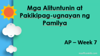 AP 1 - Mga Alituntunin at Pakikipag-ugnayan ng Pamilya