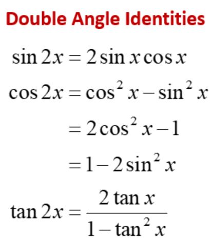 Double Angle Trig Identities Quiz Quiz Quizizz