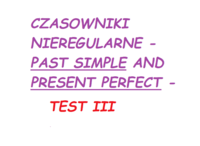 Czasownik hiszpański - Klasa 11 - Quiz