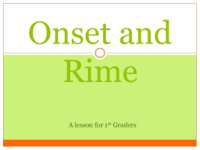 Onsets and Rimes - Class 1 - Quizizz