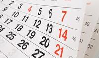Dias, semanas e meses em um calendário Flashcards - Questionário