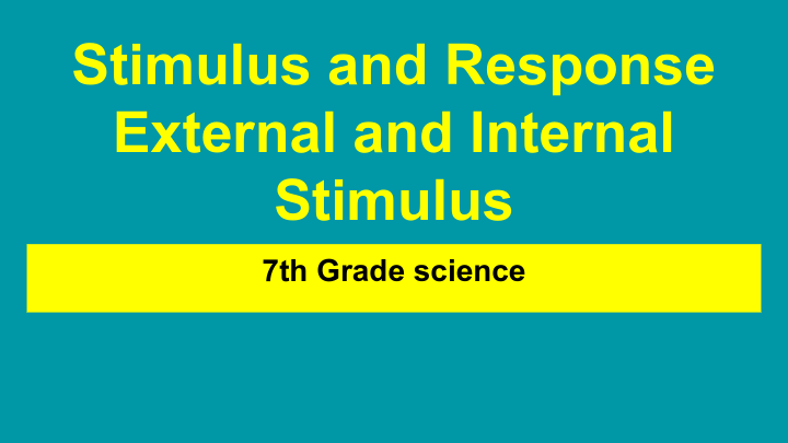 stimulus science examples