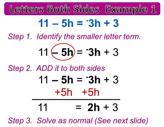 Equations - Variables on both sides