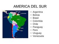 países da américa do sul - Série 6 - Questionário