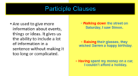 Participle clauses