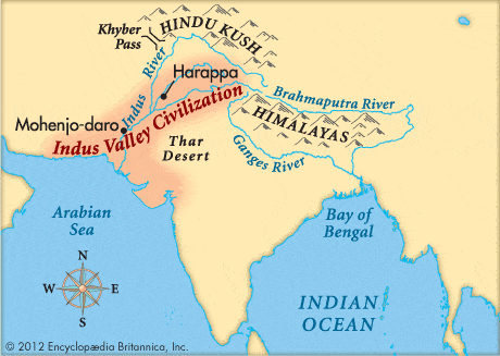 indus river world map