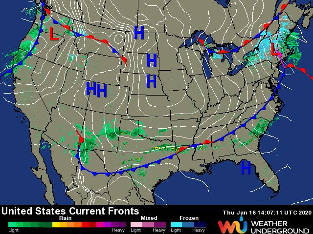 Current Weather Map With Fronts Weather Prediction Science Quiz Quizizz