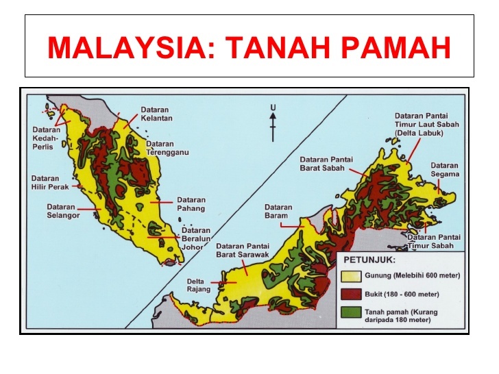 Ketinggian Kawasan Tanah Pamah Di Malaysia