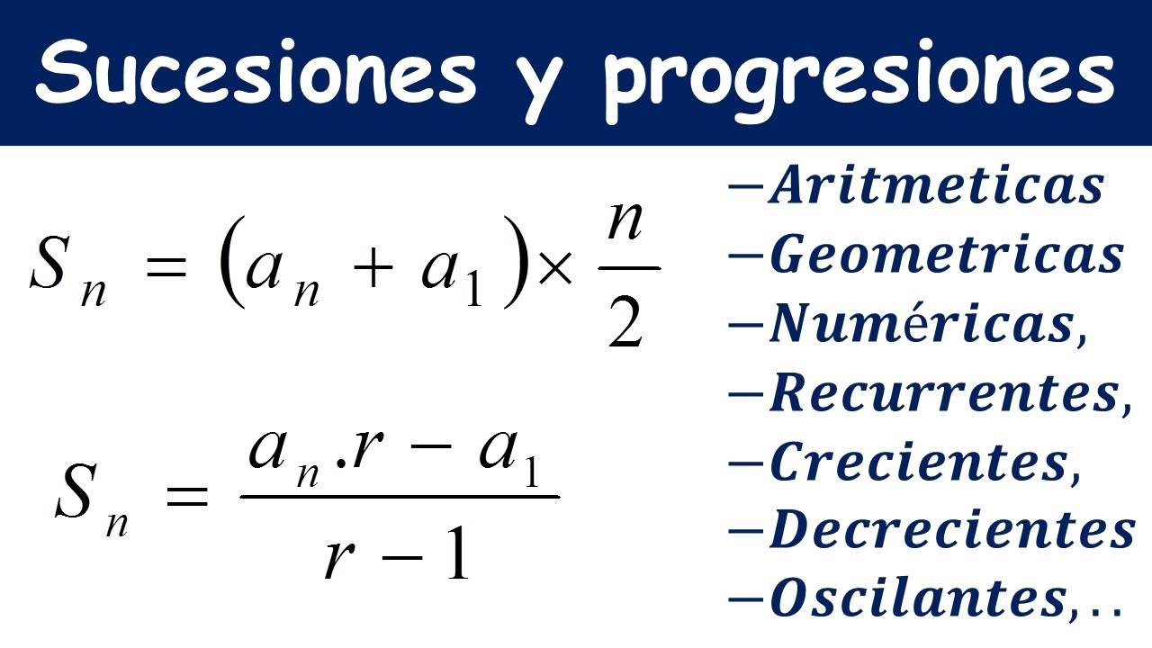 Sucesiones y progresiones