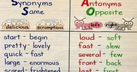 Synonyms and Antonyms - Year 5 - Quizizz