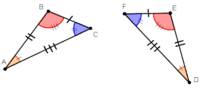 สามเหลี่ยมเท่ากันทุกประการ sss sas และ asa Flashcards - แบบทดสอบ