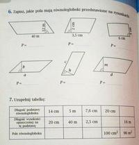 właściwości równoległoboków - Klasa 5 - Quiz