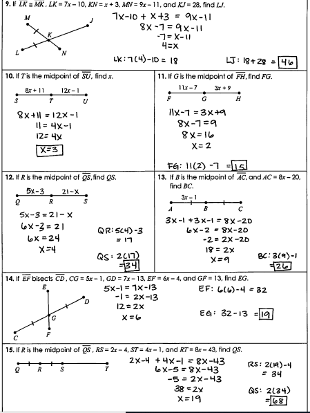 homework 2 segment addition postulate answer key quizlet