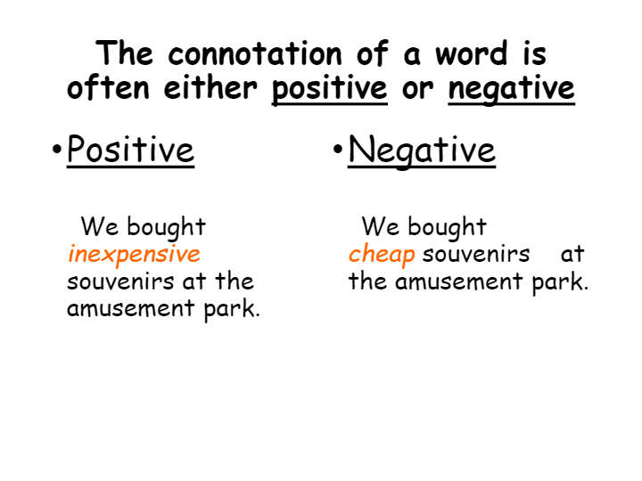 Word Choice: Positive and Negative Connotations - Quizizz