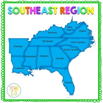 southeast region states abbreviations bundle research state quizizz united