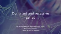 vocabulário de genética dominante e recessivo - Série 3 - Questionário
