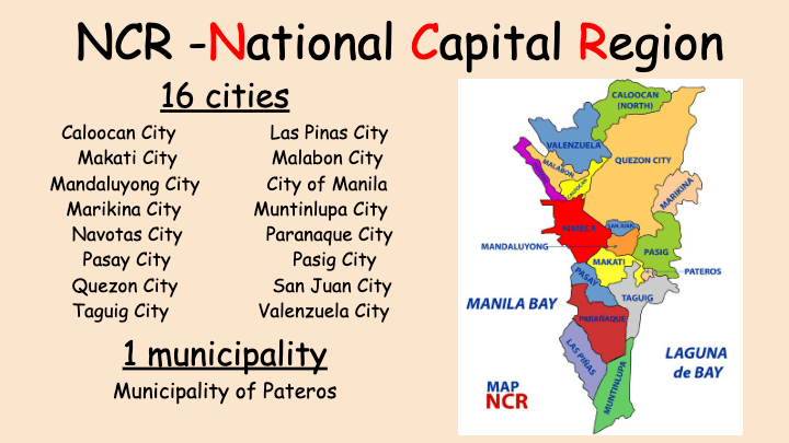 Map Of The National Capital Region Lesson 1: Our Region: National Capital Region - Quizizz