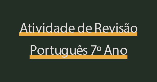 Personificação - Série 7 - Questionário