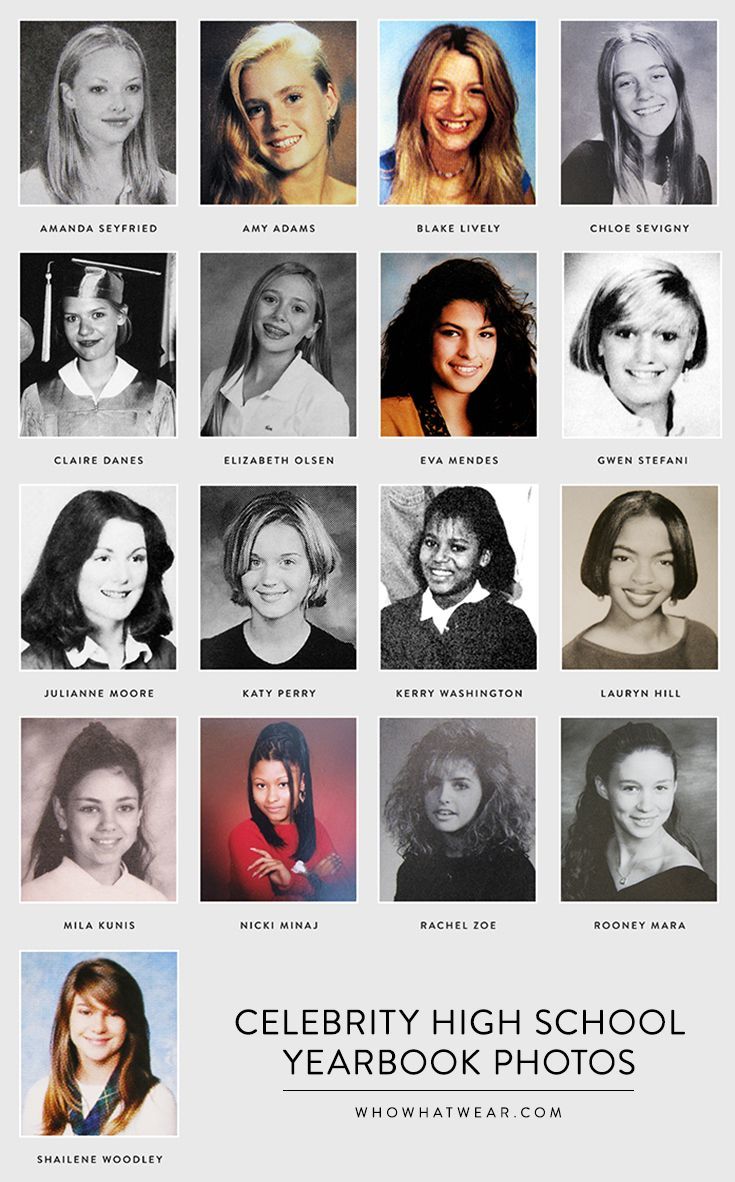 celebrities high school yearbook